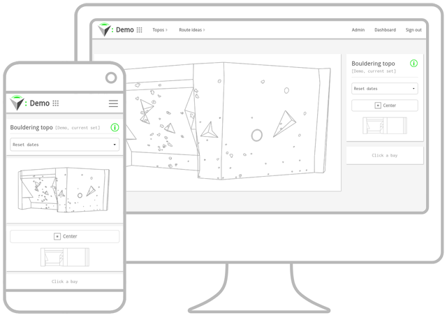 Screenshots of mobile and desktop TopoSpot demo topo layouts